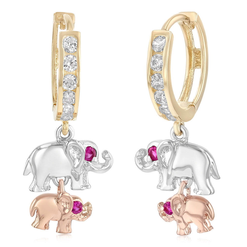 Solid 14K Yellow White or Rose Gold Stud Earrings Gold Elephant Earrings,  12mm - Jahda Jewelry Company Custom Gold Rings, Necklaces, Bracelets &  Earrings - Sacramento, California