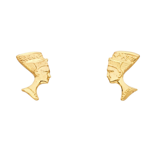 14K Gold Pharaoh Post Earrings