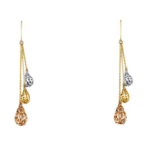 14K Gold Dangle Earrings