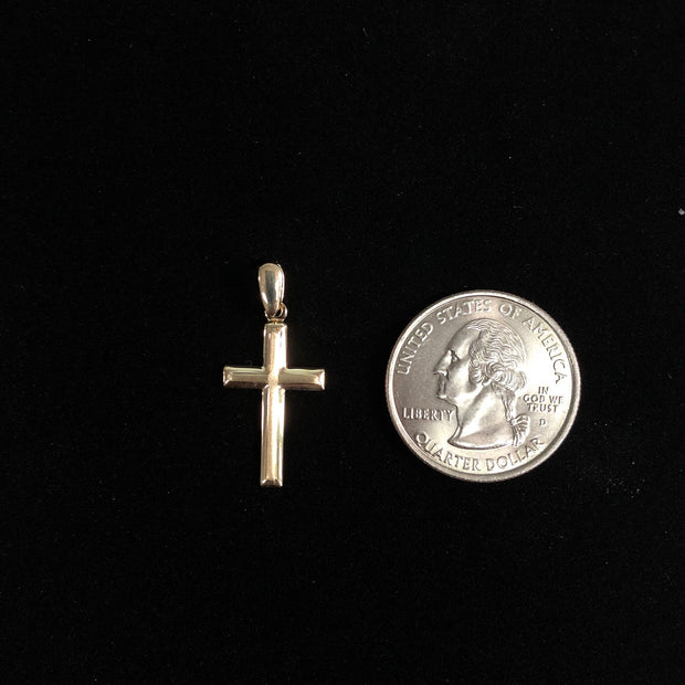 14K Gold Cross Religious Pendant