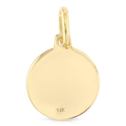 14K Gold St. Christopher Protect Us Pendant with 0.9mm Singapore Chain