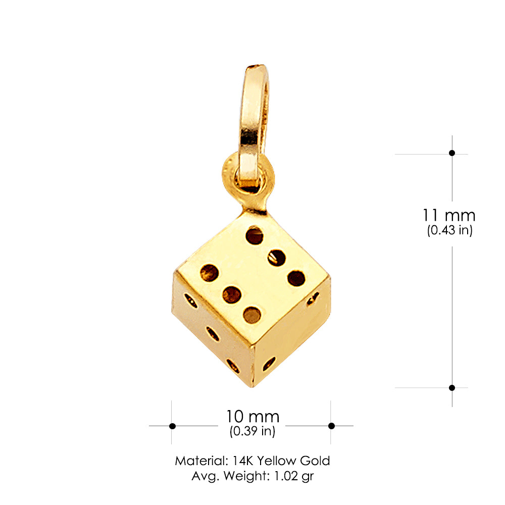 Tiny 14k Dice outlet Charm