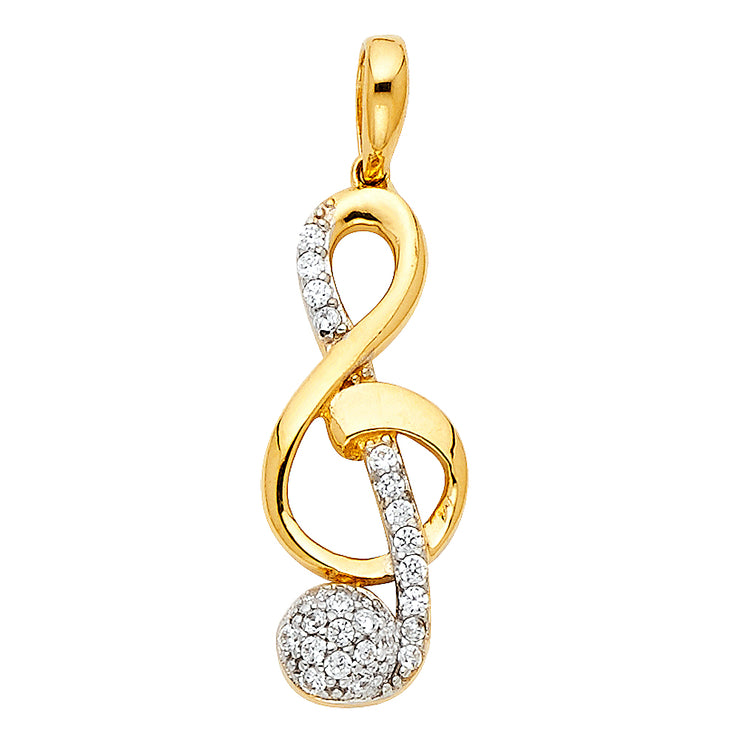 Treble Clef Pendant Pendant for Necklace or Chain