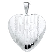 Heart Locket Pendant for Necklace or Chain