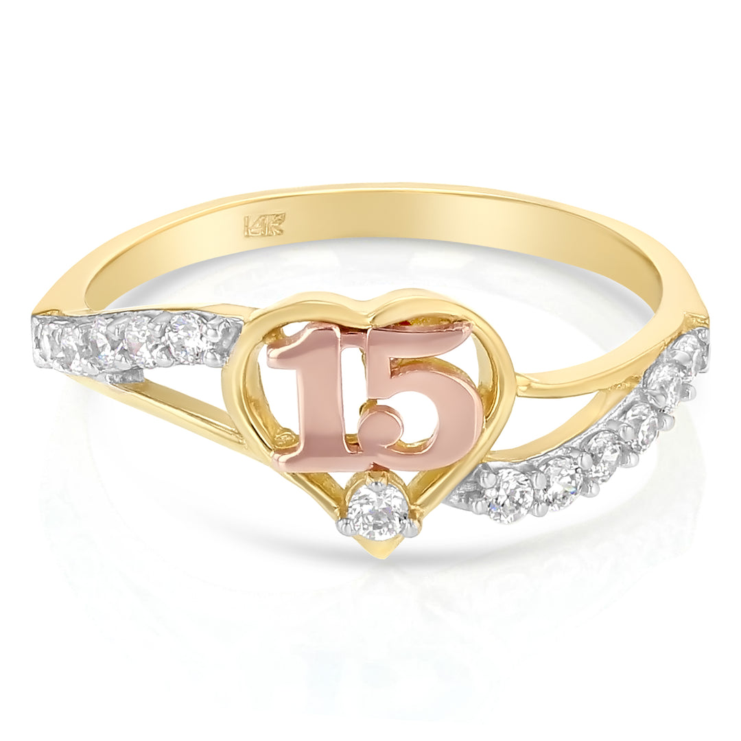 14kt real hotsell gold Quincenera ring for girl