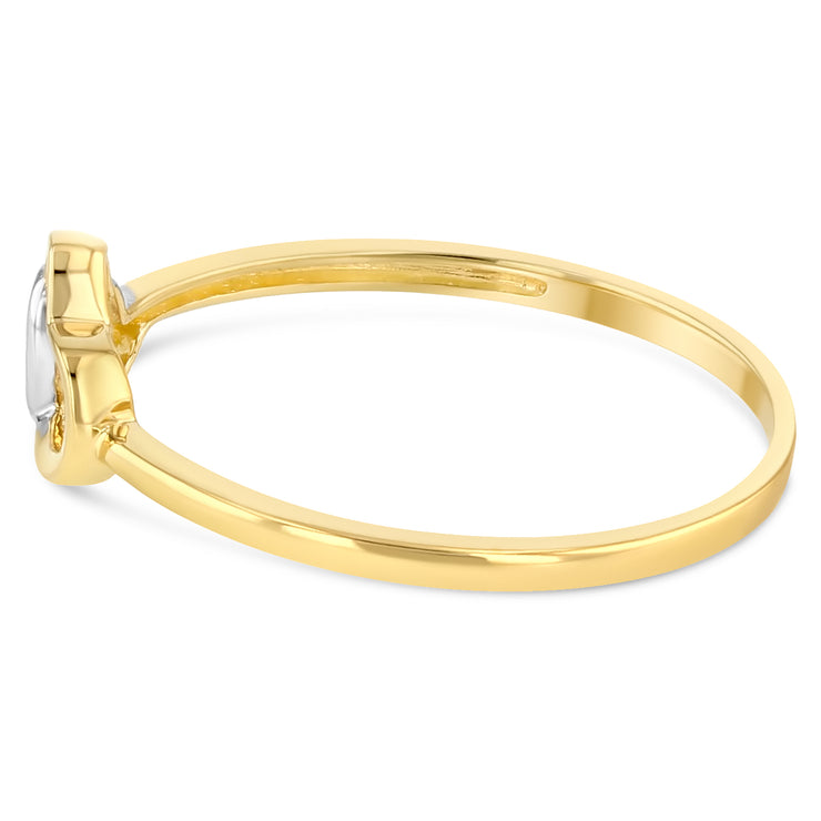 14K Solid Gold Double Fancy Ring